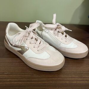 Stylish White and Pink Sneakers